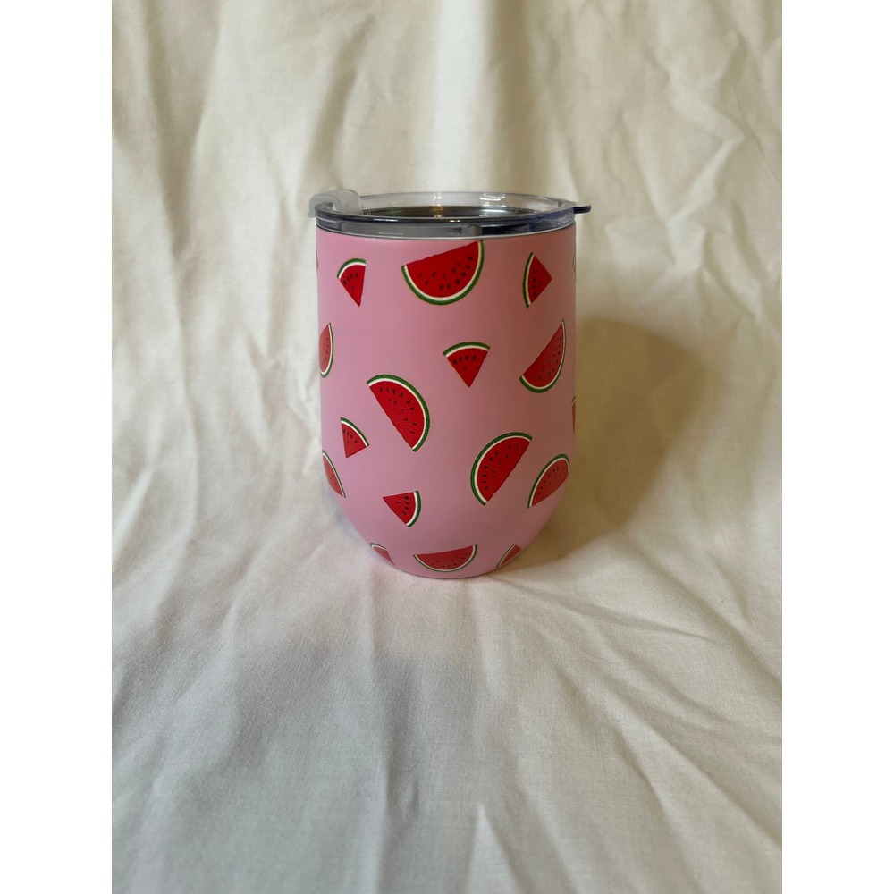 Modern Expressions Pink Watermelon Wine Tumbler with Lid 11.8 oz‎